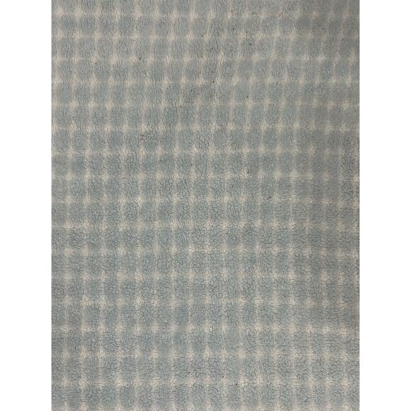 Tahari Blue White Print Baby Blanket Fleece - Picture 6 of 7